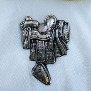 Western Saddle Brooch